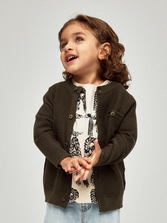 NAME IT Strik Cardigan Luther Turkish Coffee