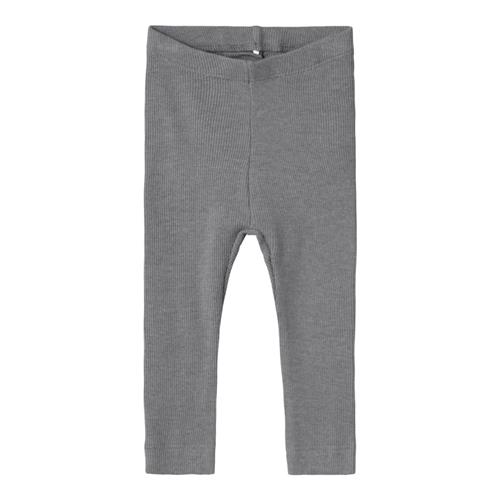 NAME IT Basis Rib Leggings Kab Mockingbird Melange
