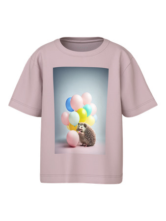 Se NAME IT T-shirt Votea Burnished Lilac Hedgehog Balloons hos SmartKidz