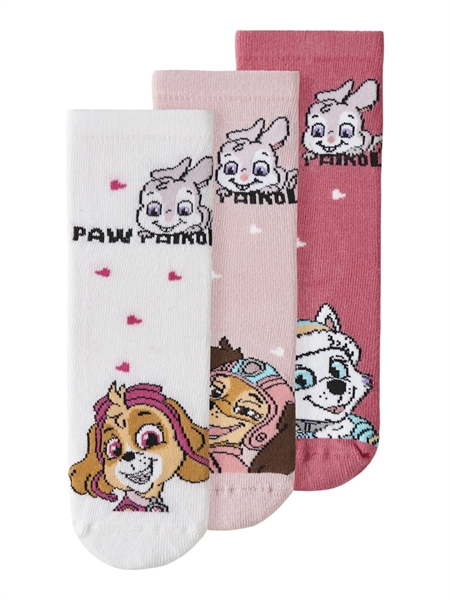 Se NAME IT 3-Pak Paw Patrol Strømper Burnished Lilac hos SmartKidz