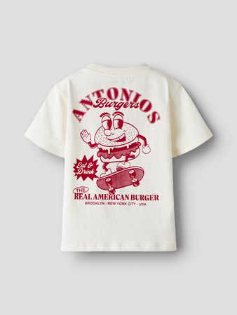 Se NAME IT T-shirt Keanu Egret Antonios Burgers hos SmartKidz