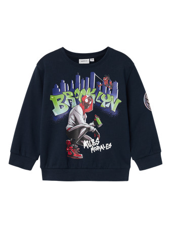 Se NAME IT Spiderman Sweatshirt Orin Dark Sapphire hos SmartKidz