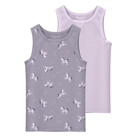 Se NAME IT 2-Pak Tanktops Unicorn Lavender Aura hos SmartKidz