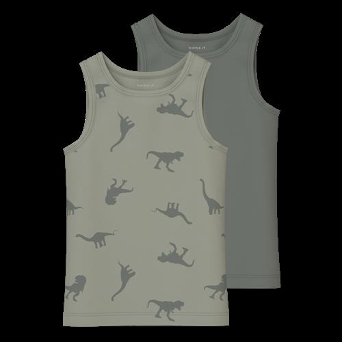 NAME IT 2-Pak Tanktops Agave Green Dino