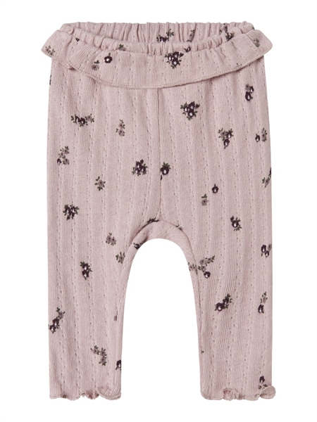 Se NAME IT Hulmønster Leggings Lower Burnished Lilac hos SmartKidz