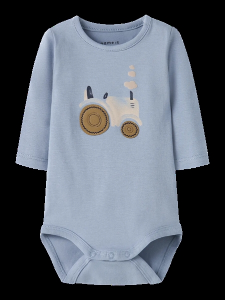 Se NAME IT Langærmet Body Life Dusty Blue hos SmartKidz