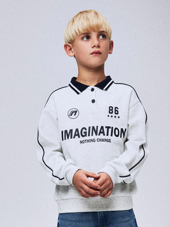 NAME IT Kris Poloshirt Light Grey Melange