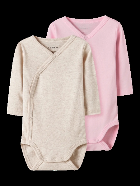 Se NAME IT 2-Pak Wrap Body Parfait Pink hos SmartKidz