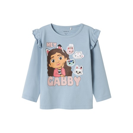 Se NAME IT Langærmet Bluse Jutte Gabby Dusty Blue hos SmartKidz