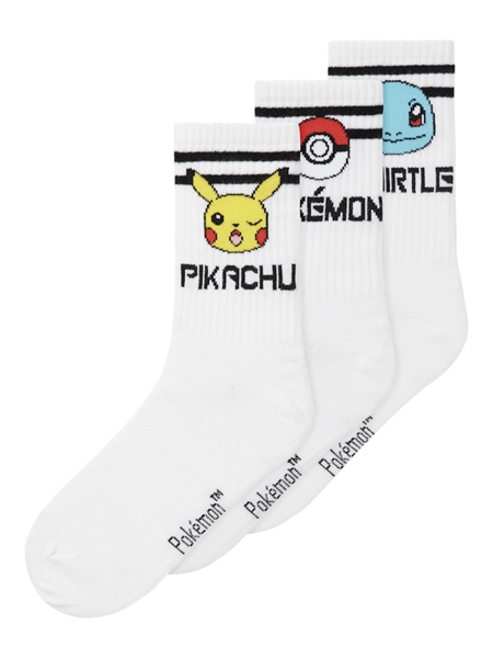 NAME IT 3-Pak Strømper Milton Pokemon Bright White