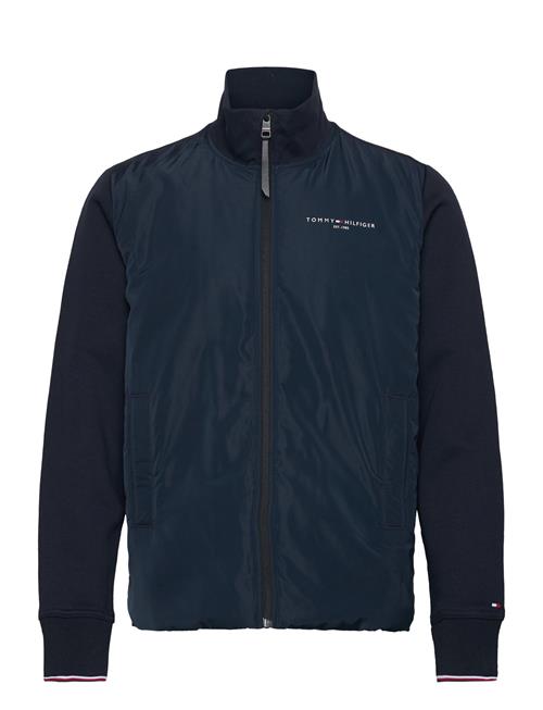 Tommy Logo Mix Media Stand Zip Tommy Hilfiger Navy