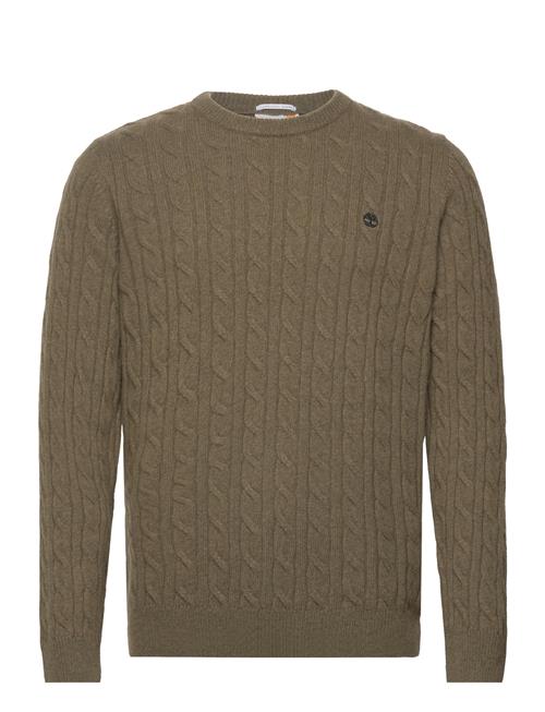 Phillips Brook Cable Crew Neck Sweater Dark Olive Timberland Khaki