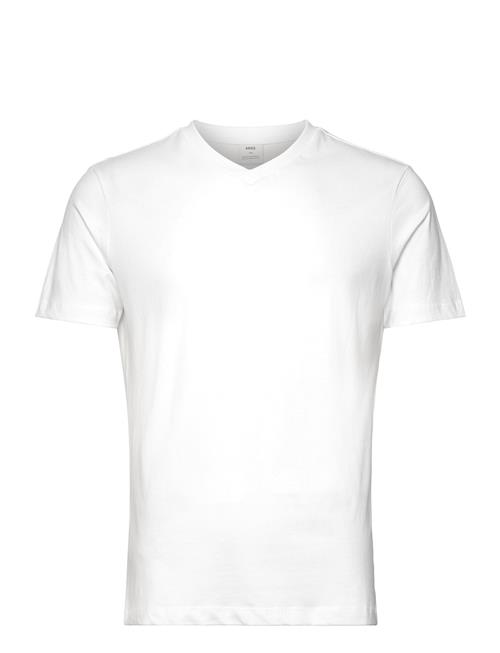 Se 100% Cotton Slim-Fit V-Neck T-Shirt Mango White ved Booztlet