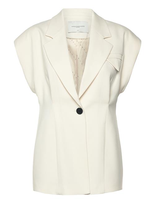 Cmtailor-Blazer Is A Blazer In A Premium Material With Pleats For A Highlighted Copenhagen Muse White
