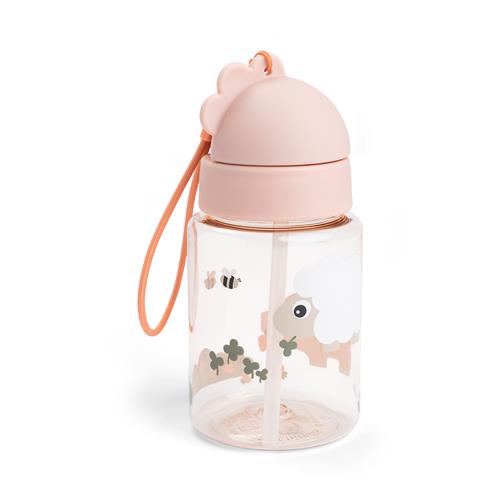 Done by Deer Straw Bottle Tiny Farm Powder 280 Ml Powder One Size  Lyserød  One Size  Unisex