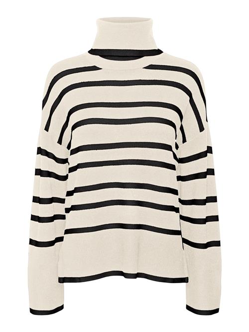 VERO MODA Pullover 'Saba'  beige / sort