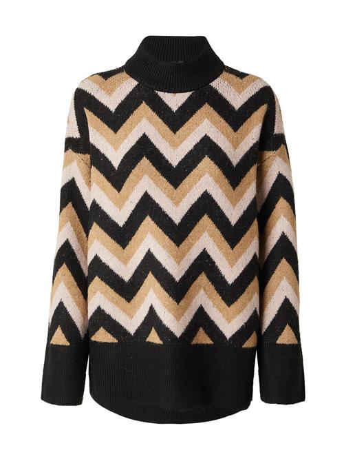 ONLY Pullover 'ONLTRINE'  lysebrun / sort / hvid