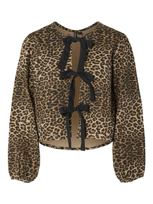 PIECES Bluse 'Astrid'  brun / sort