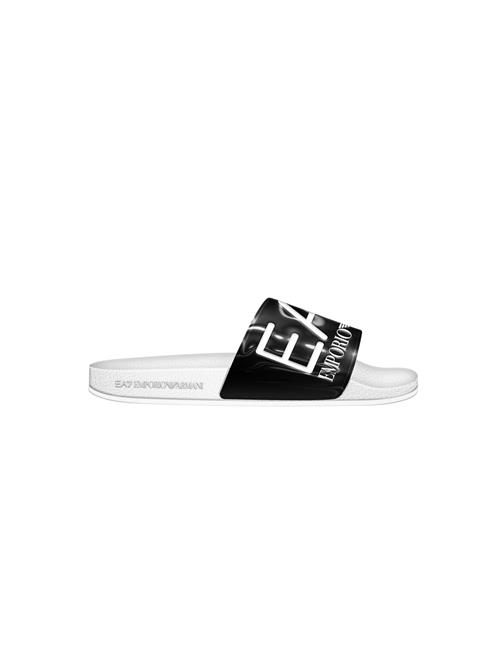 EA7 Emporio Armani Pantoletter  sort / hvid