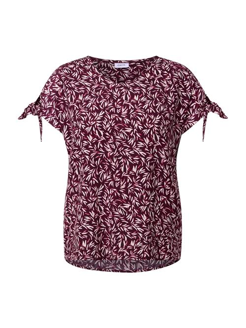 CECIL Bluse  vinrød / uldhvid