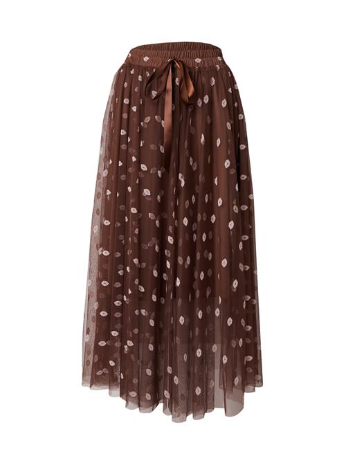 miss goodlife Nederdel 'Kisses'  lysebeige / brun / lysebrun