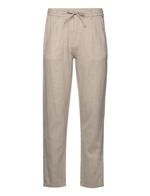 Linen Blend Herringb Pants Lindbergh Beige