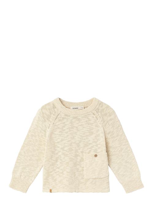 Se Nmmjeff Ls Knit Lil Lil'Atelier Cream ved Booztlet
