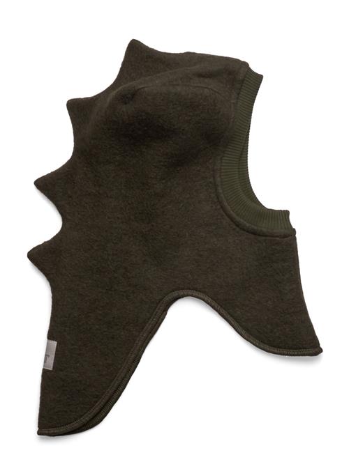 Se Balaclava Triangles Wool Huttelihut Green ved Booztlet
