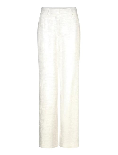Cmbrie-Pants Is A Pair Of High Waisted Pants In A Light Textured Material With T Copenhagen Muse White