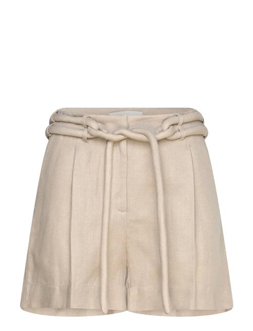 Cmnatuli-Shorts Is A Pair Of High Waisted Shorts In A Light Material Of 100 Lin Copenhagen Muse Beige
