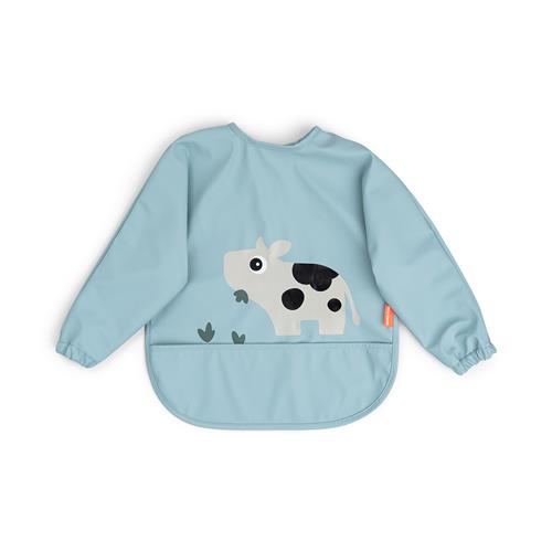 Done by Deer Sleeved Pocket Bib Tiny Farm Blue Blue One Size  Blå  One Size  Unisex