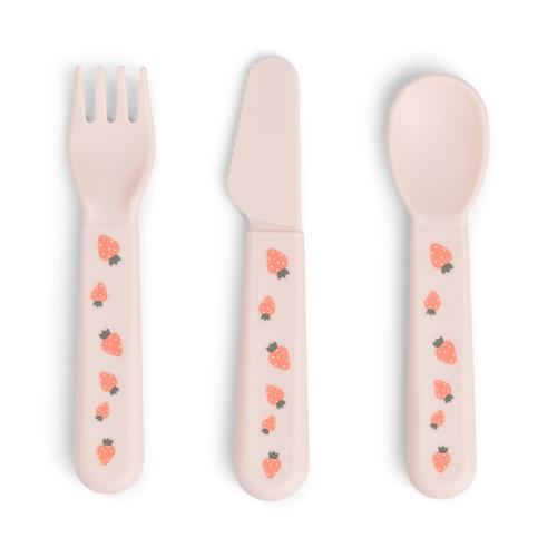 Done by Deer Foodie Cutlery Set Tiny Farm Powder Powder One Size  Lyserød  One Size  Unisex