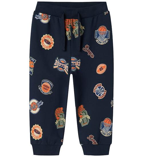Name It Sweatpants - NmmLeland - Navy Blazer m. Print