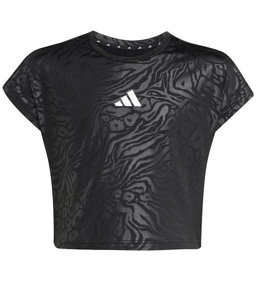 adidas Performance T-shirt - Cropped - Sort/Hvid