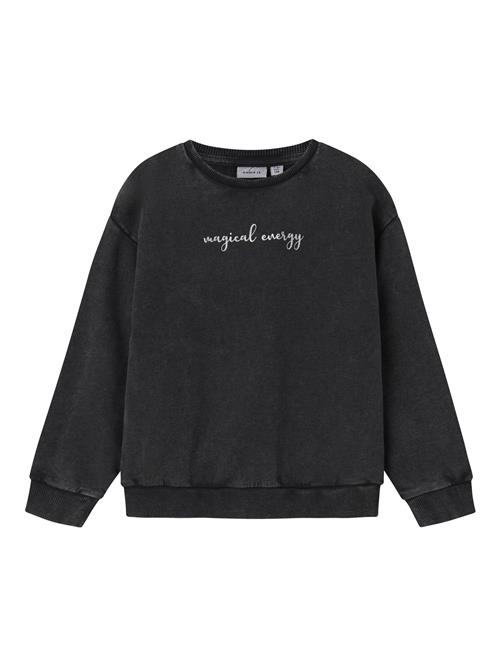 NAME IT Sweatshirt  sort / sølv