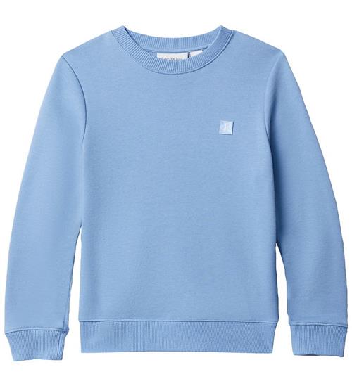 Calvin Klein Sweatshirt - Mono Mini Badge - Faded Denimblue