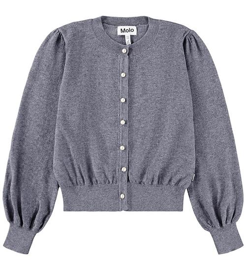 Molo Cardigan - Strik - Uld/Bomuld - Guinevere - Grey Melange