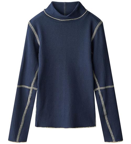 Molo Bluse - Rib - Rennie - Galaxy Blue