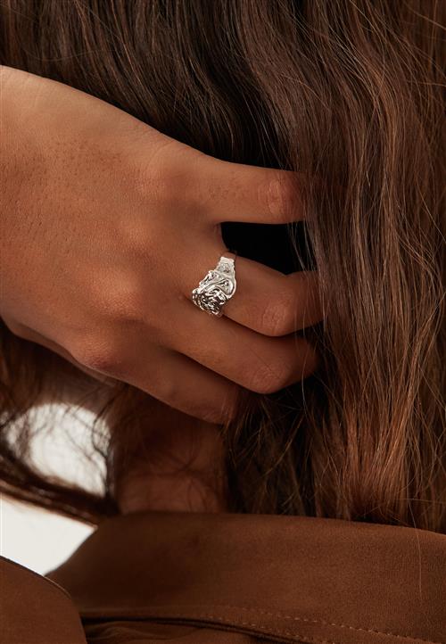 Pilgrim Blossom Organic Shaped Ring Si