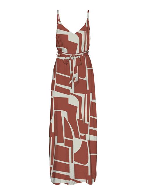 VERO MODA Kjole 'EASY'  brun / hvid