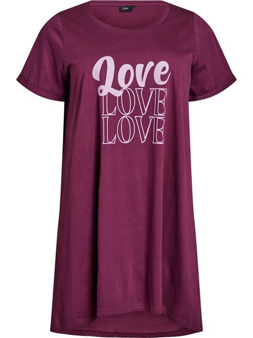 Zizzi Natskjorte 'Mally'  pink / mørkerød