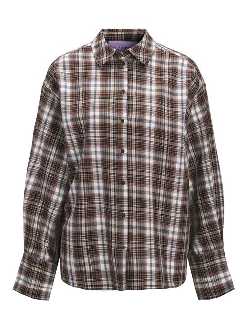 Se JJXX Bluse 'JXHailey'  brun / cappuccino / hvid ved About You