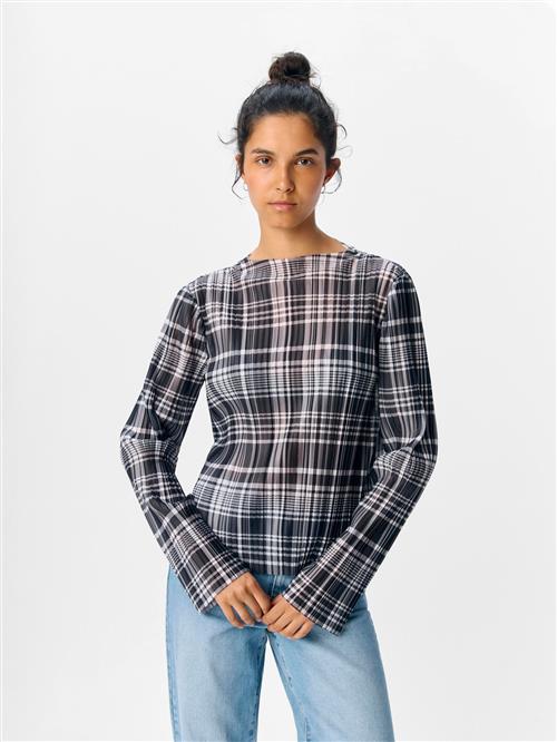 OBJECT Bluse  grå / mørkegrå / sort / hvid