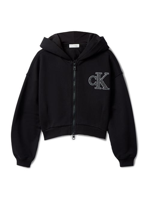 Se Calvin Klein Jeans Sweatjakke  grå / sort / sølv ved About You