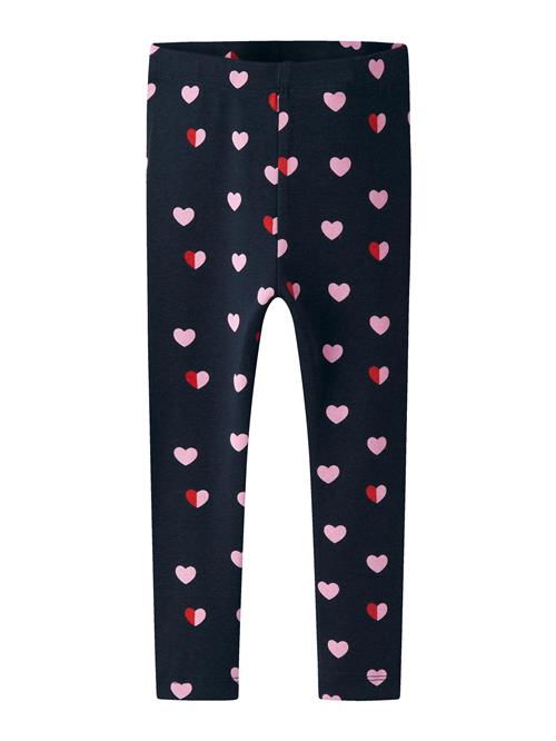 NAME IT Leggings 'NMFLEDABBU'  mørkeblå / lyserød / knaldrød