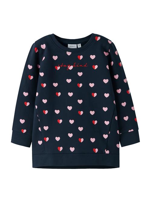 NAME IT Sweatshirt 'NMFLIA'  navy / lyserød / rød