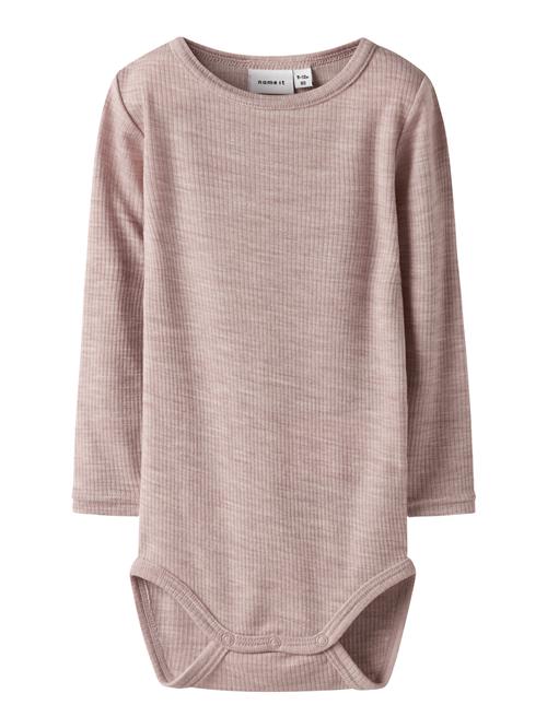 NAME IT Langærmet Uld Body Wax Shadow Gray