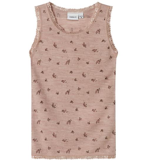 Name It Tanktop - Uld - NmfWang - Shadow Gray/Small flowers