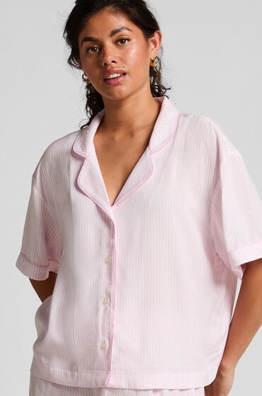 Hunkemöller Kortærmet pyjamasjakke pink