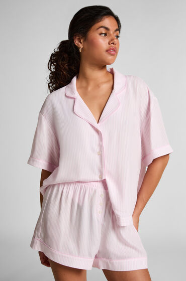 Hunkemöller Vævede pyjamasshorts pink